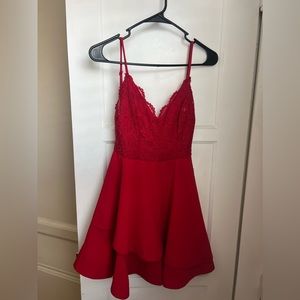Red Dress spaghetti straps Size 3/4 NWT